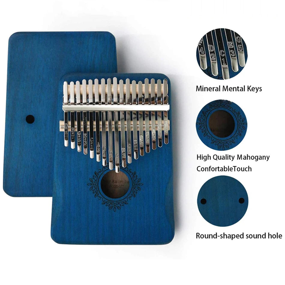 17 Keys Kalimba Thumb Piano Keyboard Personal Musical Instrument With Accessories For Performance Great Present Christmas Gift