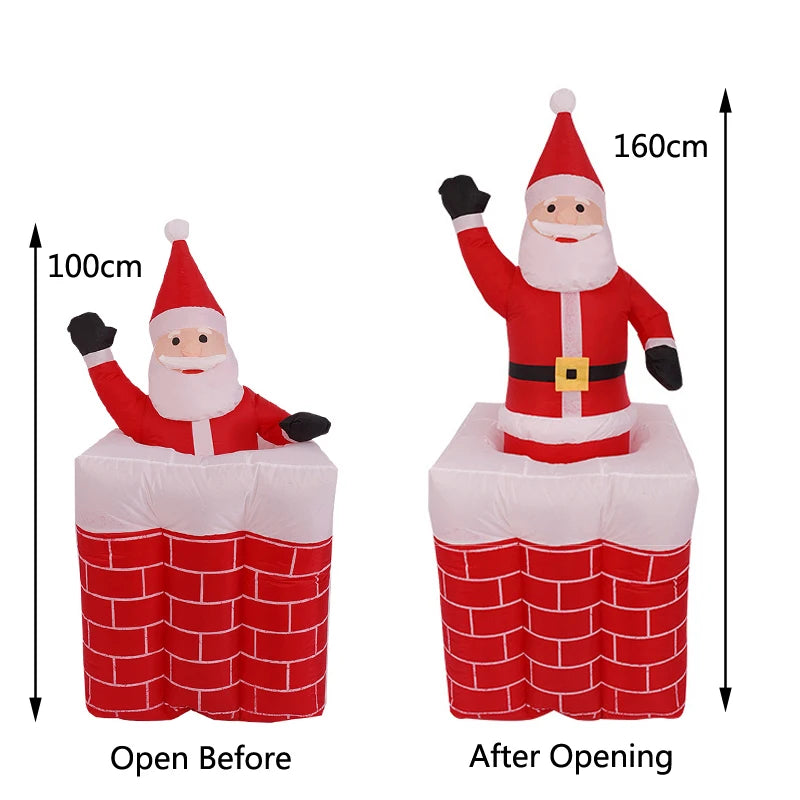 Christmas Decorations 1.8m Motorcycle Santa Claus Christmas inflatable