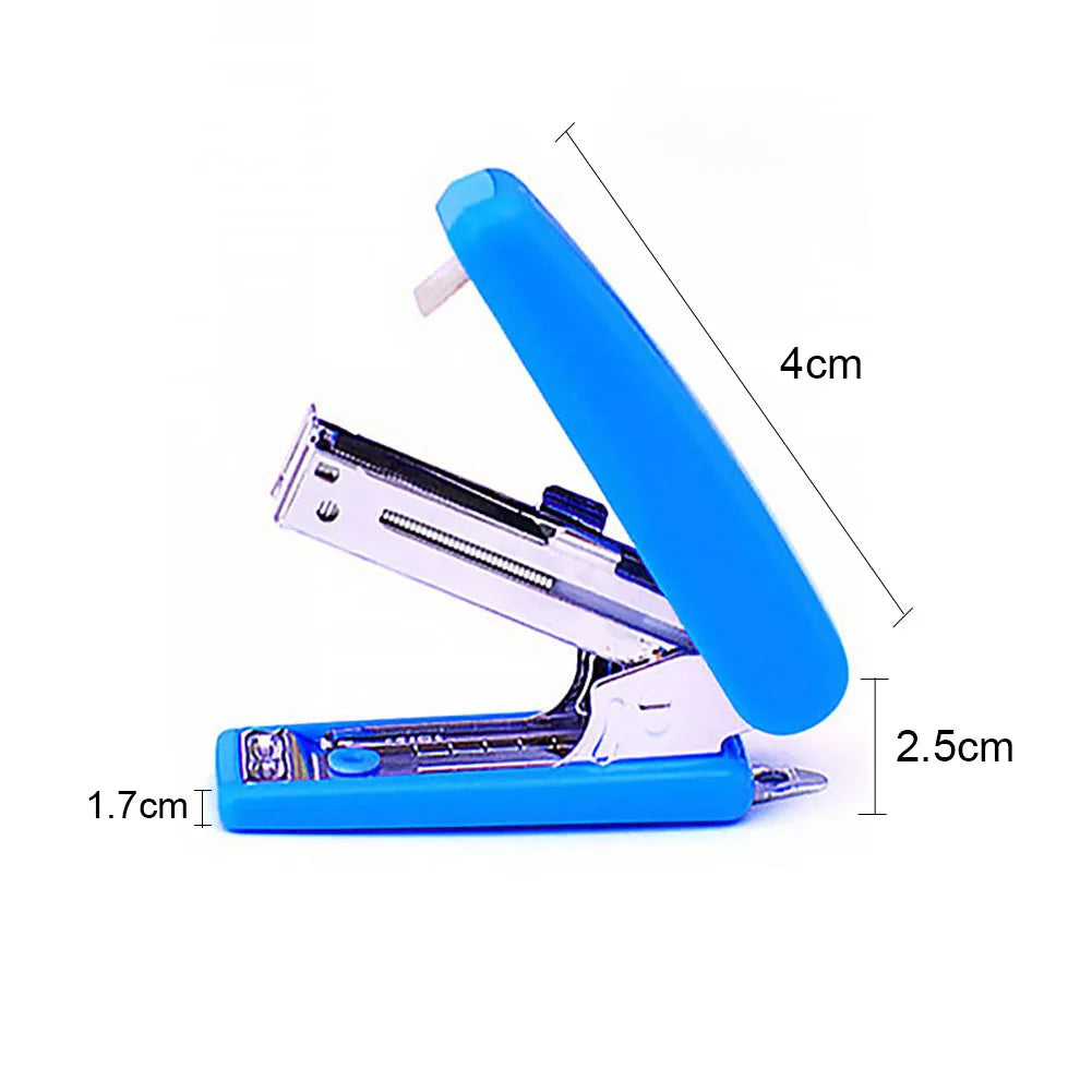 Random Color Stapler Solid Office Stationery Cute Mini Without Stapler Student Use Small Portable Plastic For No. 10 Staples