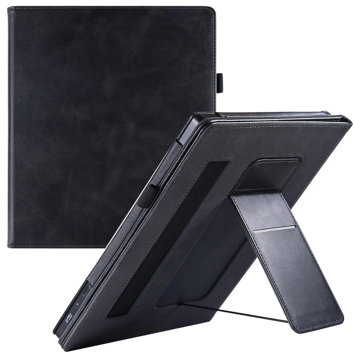 Stand Case for Kobo Elipsa/All-New Kobo Elipsa 2E - Premium PU Leather Sleeve Cover with Hand Strap and Auto Sleep/Wake