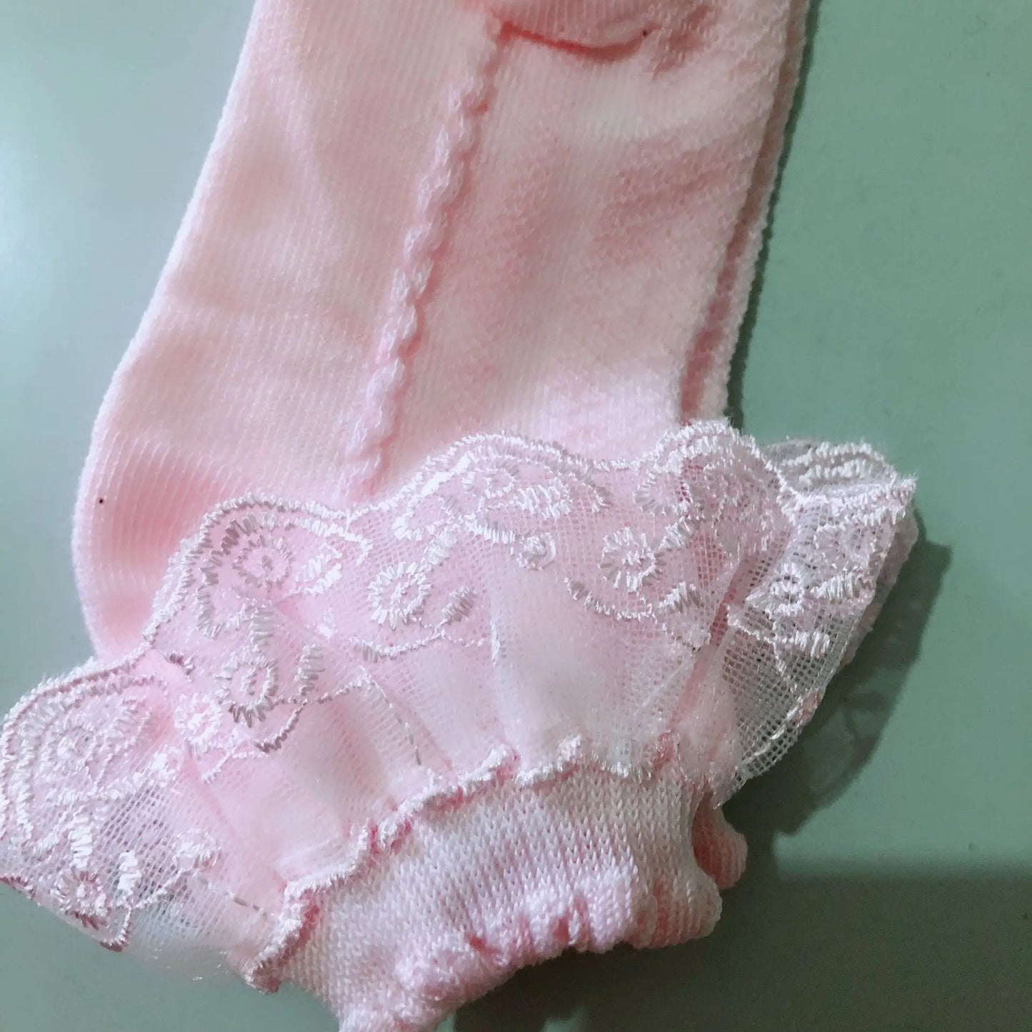 Baby Girls Ankle Socks Breathable Cotton Lace with Ruffle Princess Mesh Sock Children Dance Socks