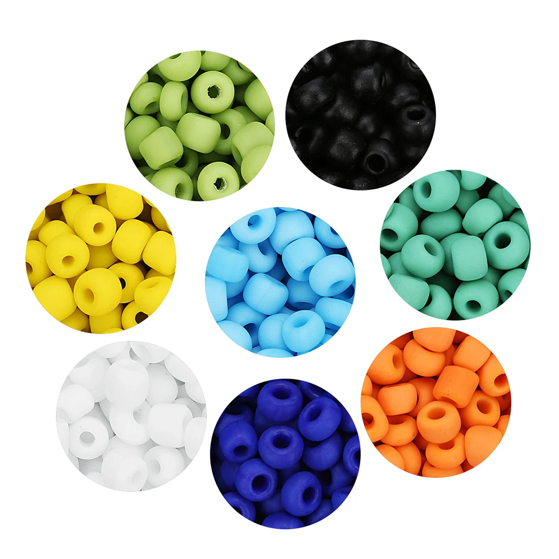 500pcs/Lot 4mm Matte Pure Color Czech Glass Seed Beads For Jewelry Making Loose Beads DIY Bracelet For Kids