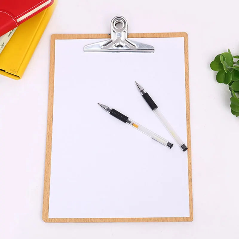 A4 A5 Wooden Clipboard Folder Paper Ticket Bills Document File Clip WordPad Office School Writing Board Clamp Holder Stationery