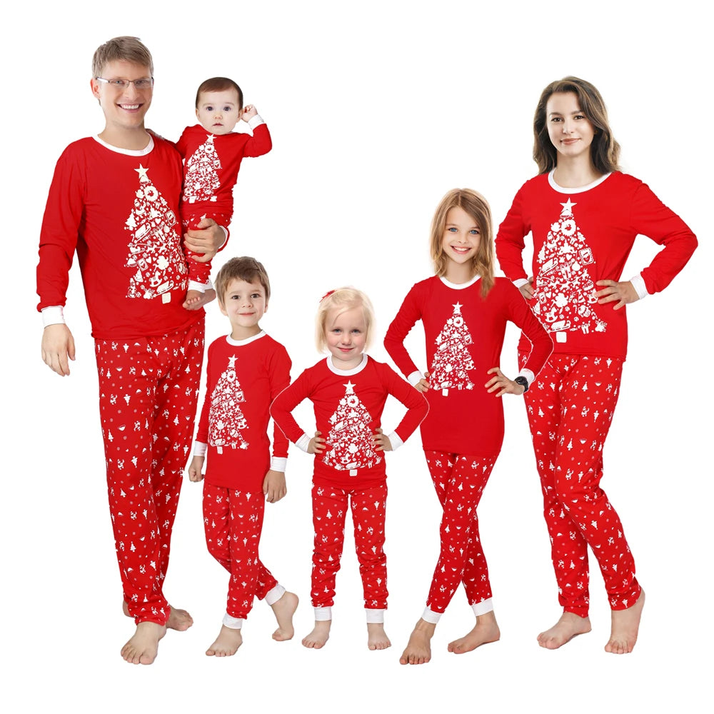 Christmas Pajamas Sets Children's Sleepwear Mother Father Kids Family Look Couples Pajamas