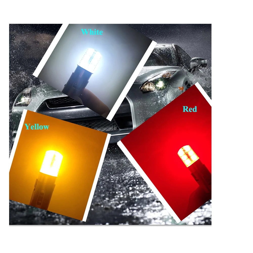 1157 P21/5W  Bay15d S25 LED 12SMD 12V 1W Silica gel Automobile Car Brake Light Stop Parking DRL Lamp Red/White/Yellow