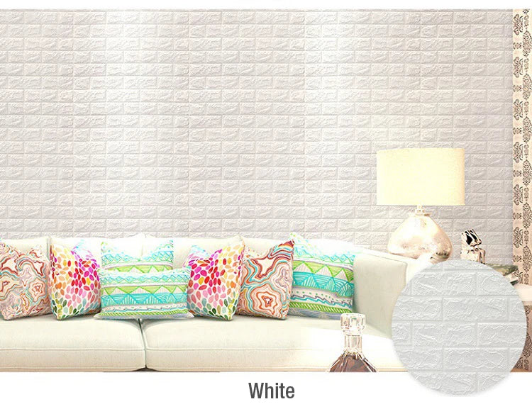 4pcs/12 pieces 3D Brick Wall Stickers DIY Decor Self-Adhesive Waterproof Wallpaper For Kid Room Bedroom 3D Wall Sticker 3D panel