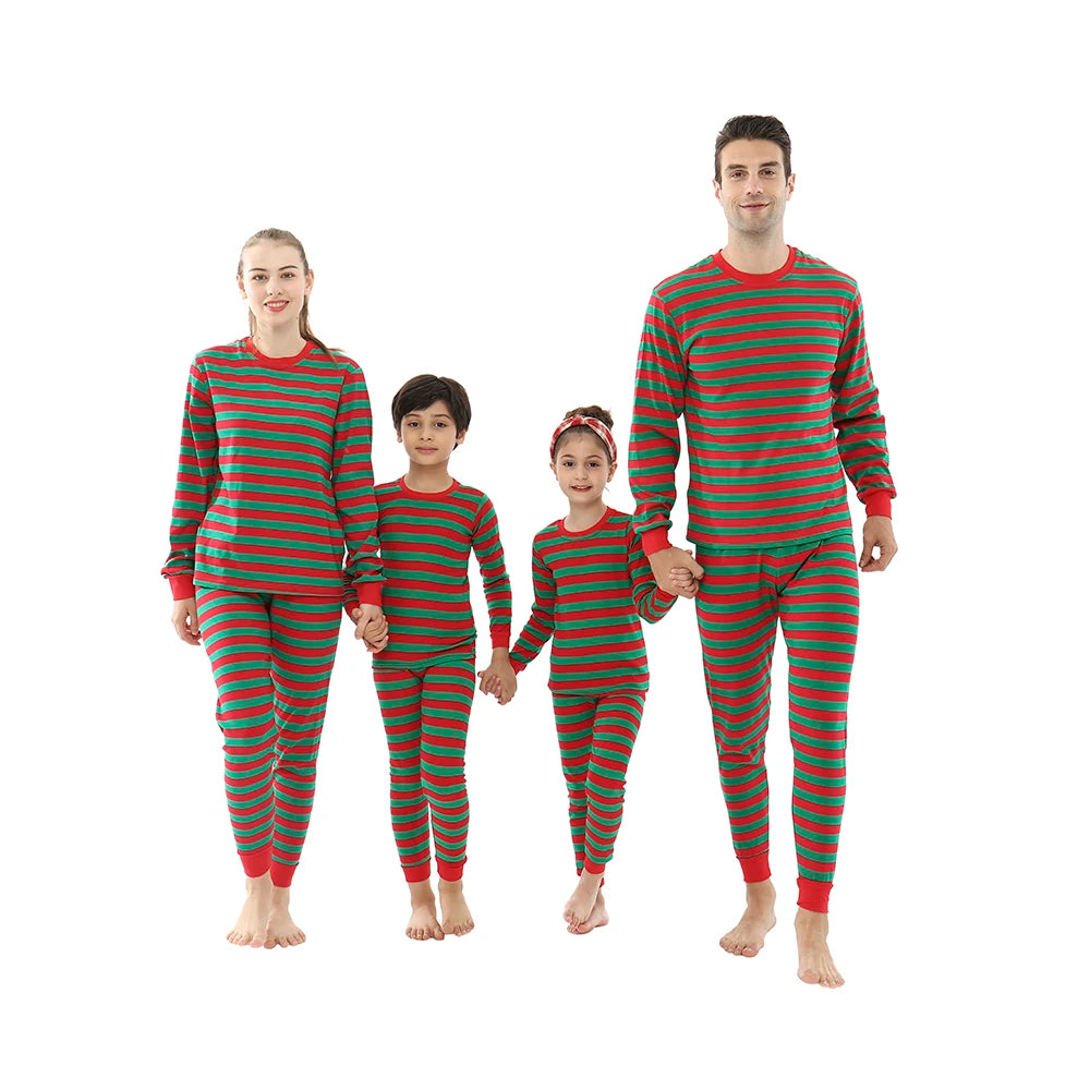 Family Christmas Pajamas Sets Children's Sleepwear Mother Father Kids Family Look Couples Pajamas