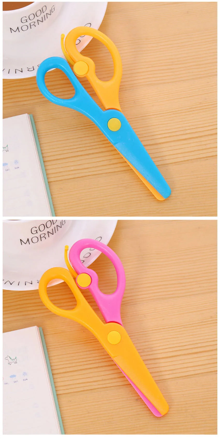 Plastic Safety Scissors Kindergarten DIY Paper Cutting Mini Art Scissors