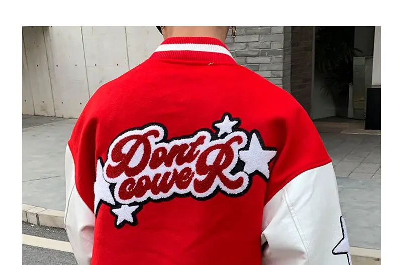 Embroidered jacket for men's Y2K street hip-hop retro baseball uniform