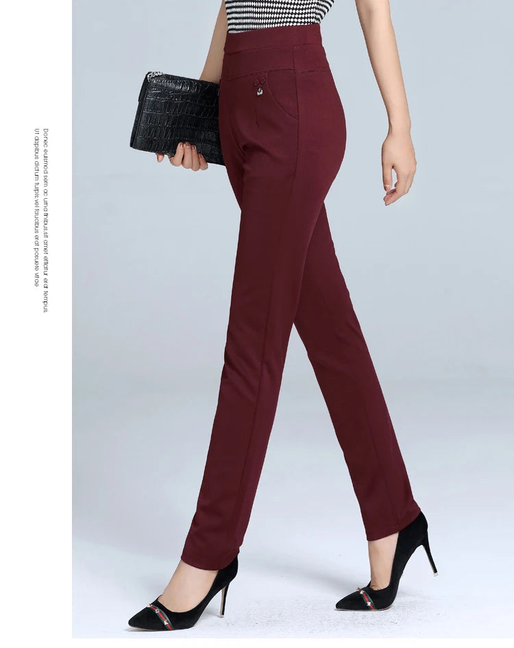 Women Pants Straight Pants Slim Casual Female Stretch Trousers black fashion Jeans office Trousers  joggers