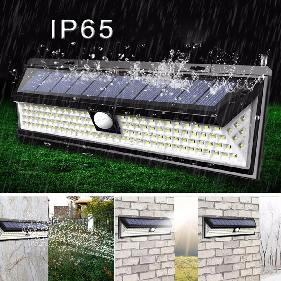 Remote Control Solar Light Outdoor Wall Lamp Motion Sensor Street Light Led Built in Battery Powered Sunlight Waterproof IP67