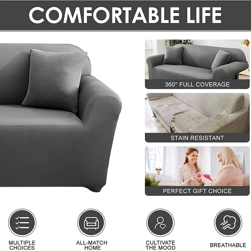 Corner sofa covers couch slipcovers Elastica material sofa skin protector for pets chaselong cover L shape sofa armchair