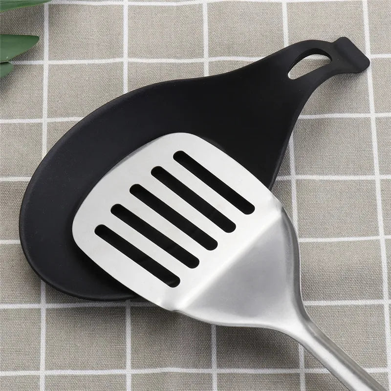 Kitchen Cooking Tools Silicone Spoon Fork Mat Shelf Spoon Rests Pot Clips Holder Organizer Pad Storage Heat Resistant Home Tools