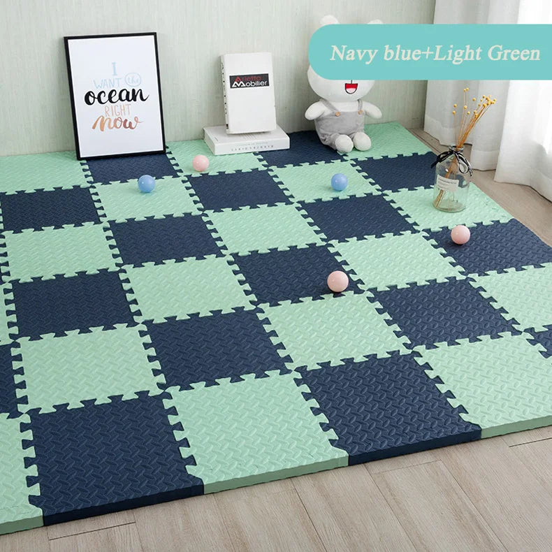 1cm Thick Foam Mats for Kids Children Foam Floor Mat Children's Stitching Crawling Climbing Home Bedroom Living Room Tatami Play Mat 4Pcs