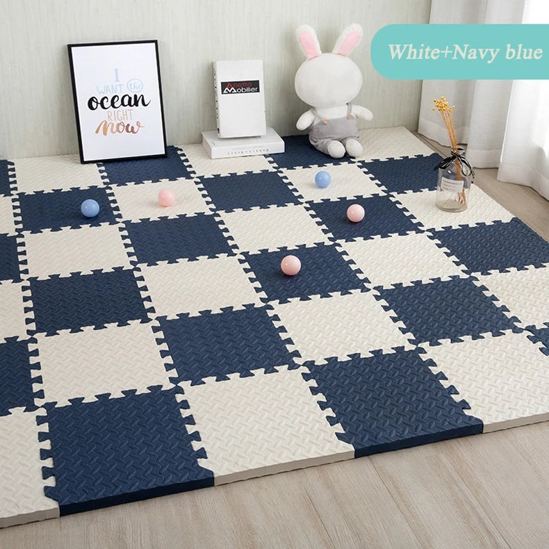 1cm Thick Foam Mats for Kids Children Foam Floor Mat Children's Stitching Crawling Climbing Home Bedroom Living Room Tatami Play Mat 4Pcs