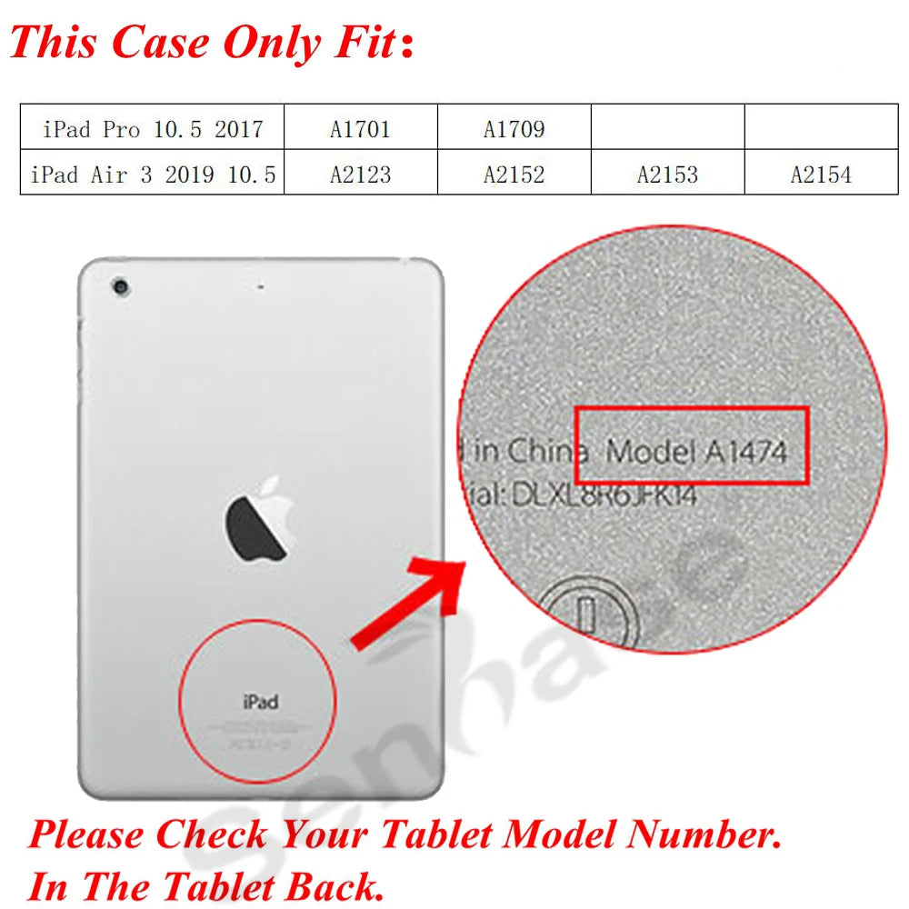 For Apple iPad Air 3 2019 Pro 10.5 2017 A1701 A1709 A2123 A2152 Case Kids Safe Shockproof PC Silicon Hybrid Stand Tablet Cover