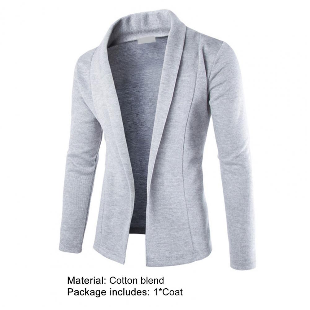 Business Jacket Cardigan Fashion All-matched Lapel Cardigan Jacket Coat Casual Cardigan Business Sweater