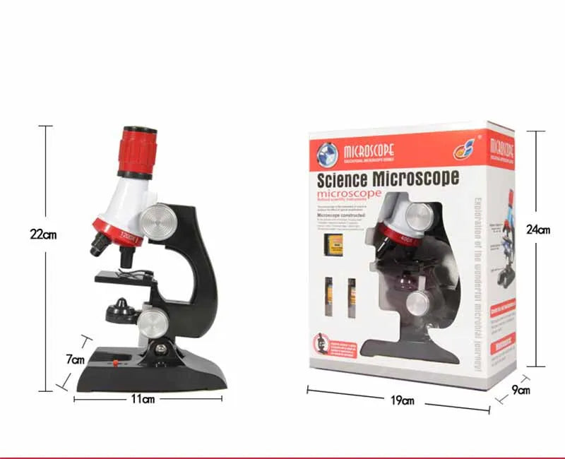 ZK30 New Microscope Kit Lab LED 100/400/1200X/1600X Home School Educational Toy Gift Refined Biological Microscope For Kid Child