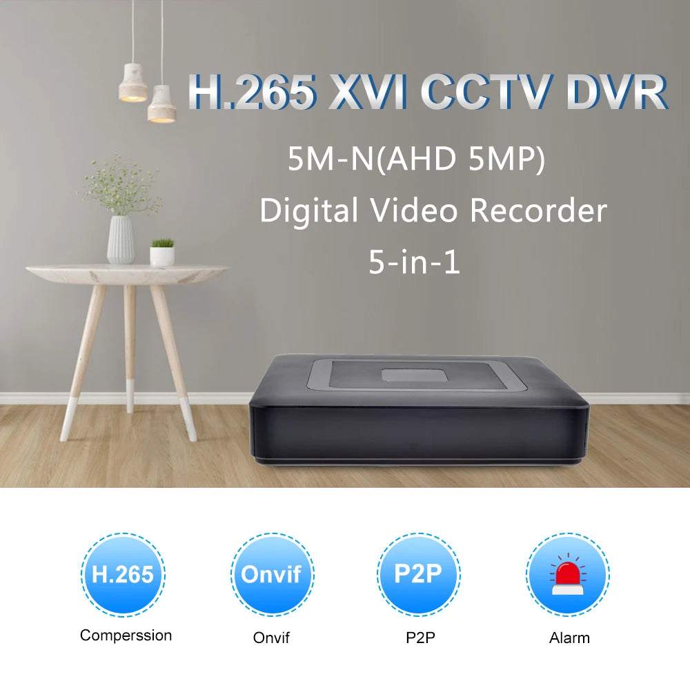 Gadinan Hybrid 4CH 8CH AHD 5MP Mini DVR H.265X XVR Video Recorder for Analog AHD Camera Camera HDMI Surveillance DVR