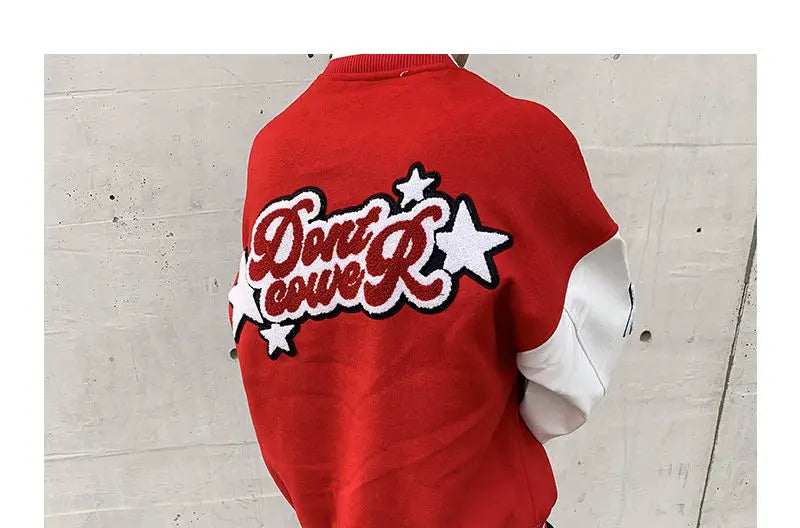 Embroidered jacket for men's Y2K street hip-hop retro baseball uniform