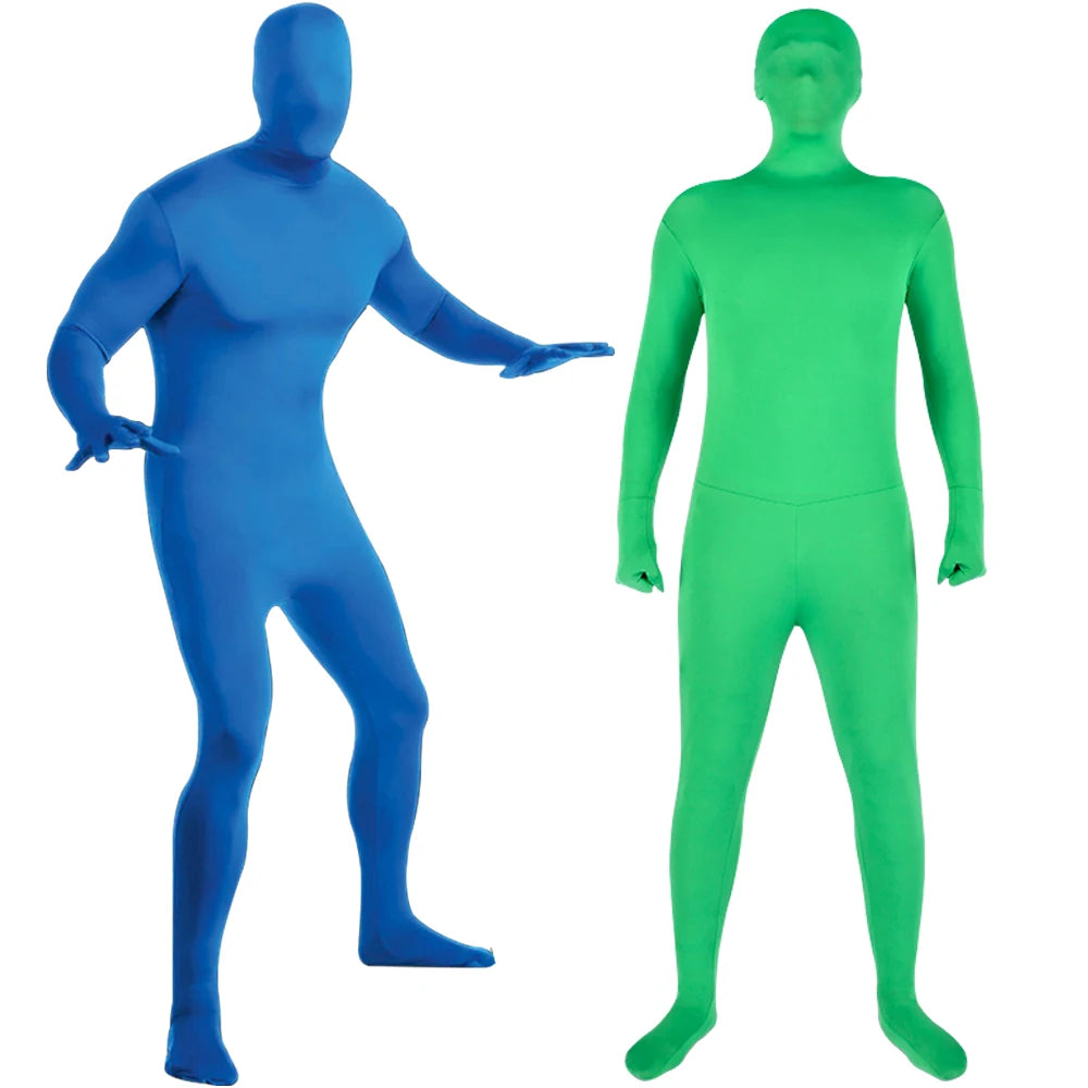 Green Screen Suit Disappearing Skin Bodysuit Photography Backdrop Chroma Key Invisible Effect Comfort Suit Photo Video Background