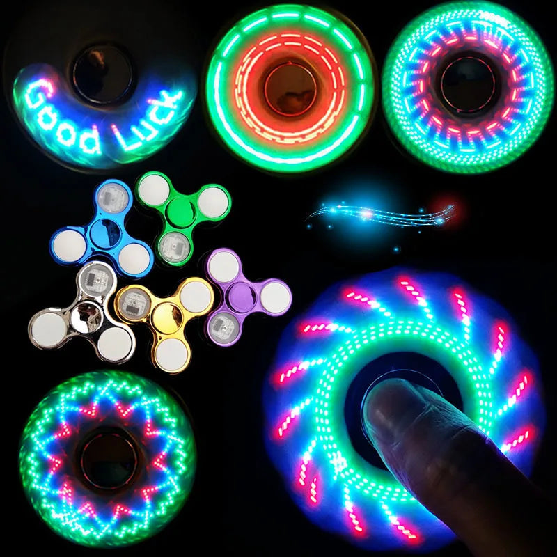 Random color Multi-styling colorful Luminous Fidget Spinner Stress Relief Toy