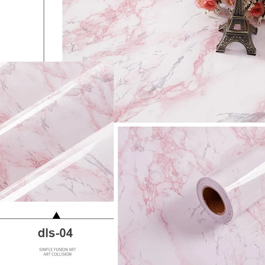 Pearl White DIY Decorative Film PVC Self Adhesive Wall Paper Furniture Renovation Stickers Kitchen Cabinet Waterproof Wallpaper