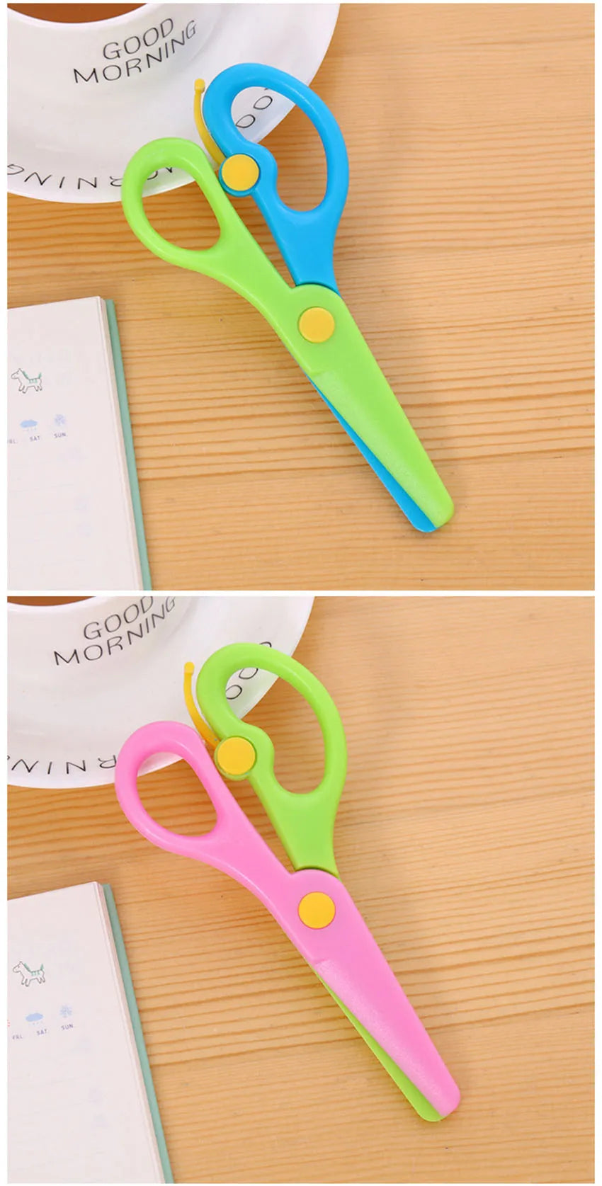 Plastic Safety Scissors Kindergarten DIY Paper Cutting Mini Art Scissors