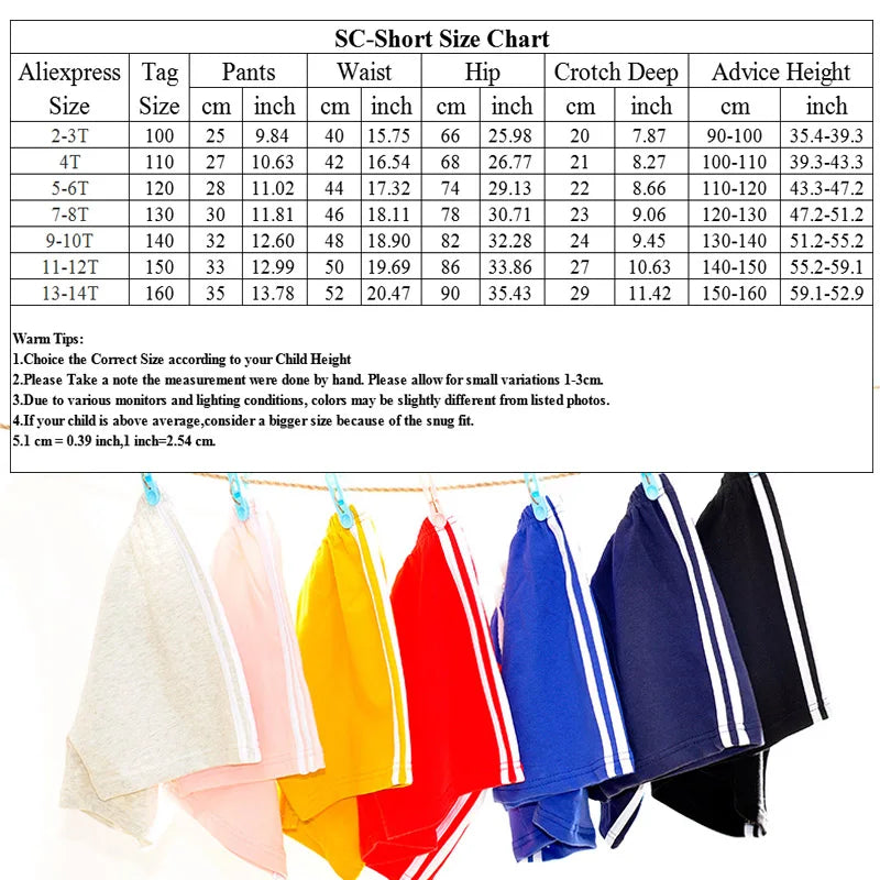 Children Trousers For Boys & Girls Cotton Linen Elastic Waist Solid Color Summer Pants