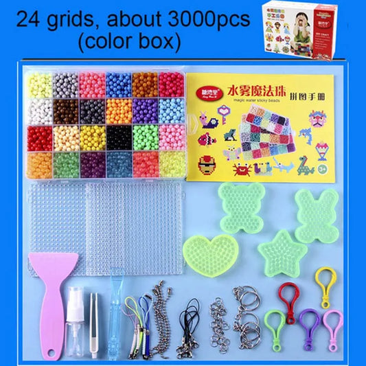 6000pcs 24 colors Refill Beads puzzle Crystal DIY water spray beads set ball games 3D handmade magic toys for children Toy