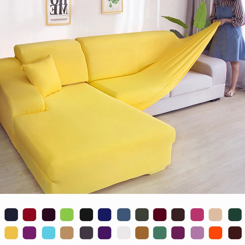 Corner sofa covers couch slipcovers Elastica material sofa skin protector for pets chaselong cover L shape sofa armchair