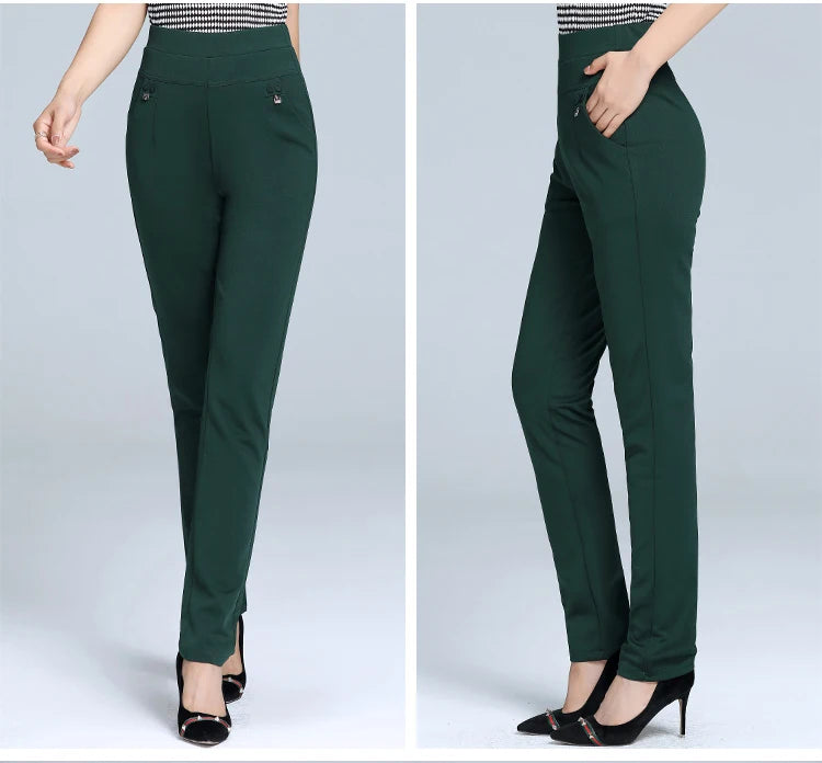 Women Pants Straight Pants Slim Casual Female Stretch Trousers black fashion Jeans office Trousers  joggers