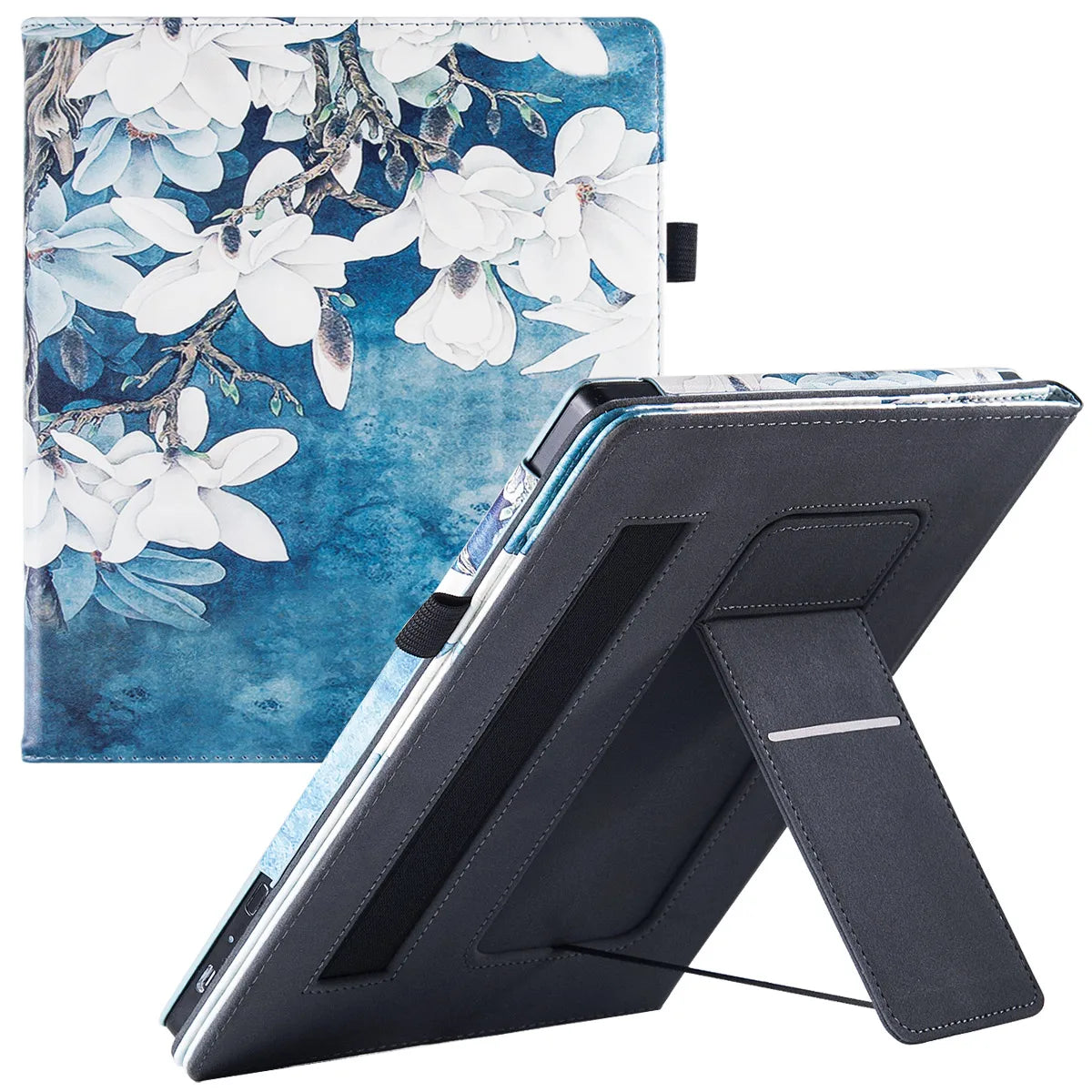 Stand Case for Kobo Elipsa/All-New Kobo Elipsa 2E - Premium PU Leather Sleeve Cover with Hand Strap and Auto Sleep/Wake