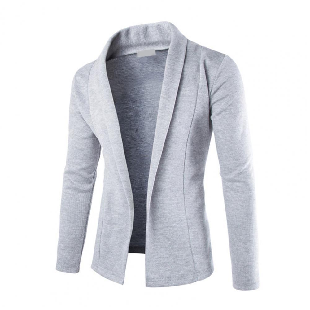 Business Jacket Cardigan Fashion All-matched Lapel Cardigan Jacket Coat Casual Cardigan Business Sweater