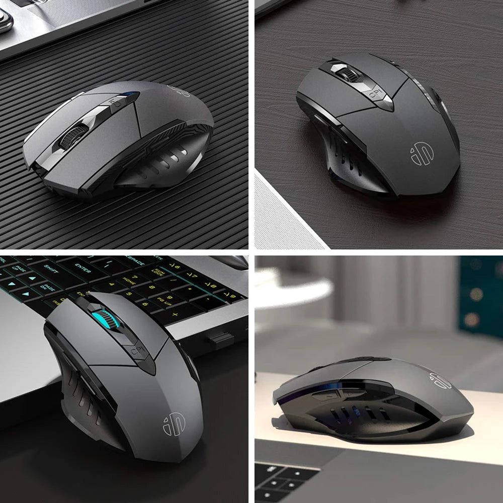 Bluetooth Compatible Mouse Rechargeable 2.4G INPHIC PM6 Wireless Mouse Office Mute Support PC Laptop Tablet Smartphone Universal