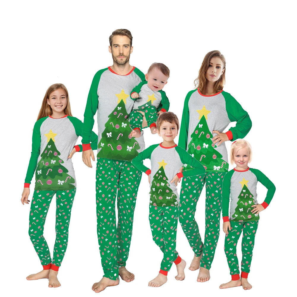 Christmas Pajamas Sets Children's Sleepwear Mother Father Kids Family Look Couples Pajamas