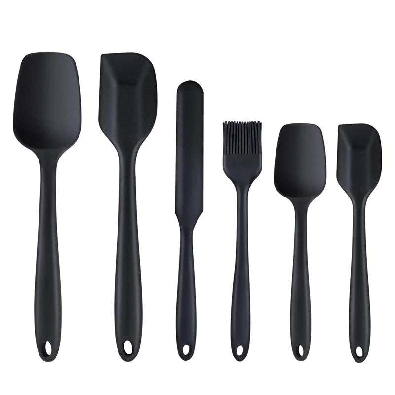 6 Piece Silicone Spatula Set Non-Stick Heat-Resistant Spatulas Turner for Cooking Baking Mixing Baking Tools KC0320