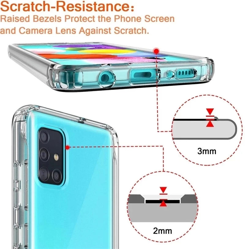 360 Full Cover For Samsung Galaxy S21FE S20FE S22 S21 S20 S10 Plus S23 S24 Ultra S23FE S105G A15 Double Crystal Silicone Cases