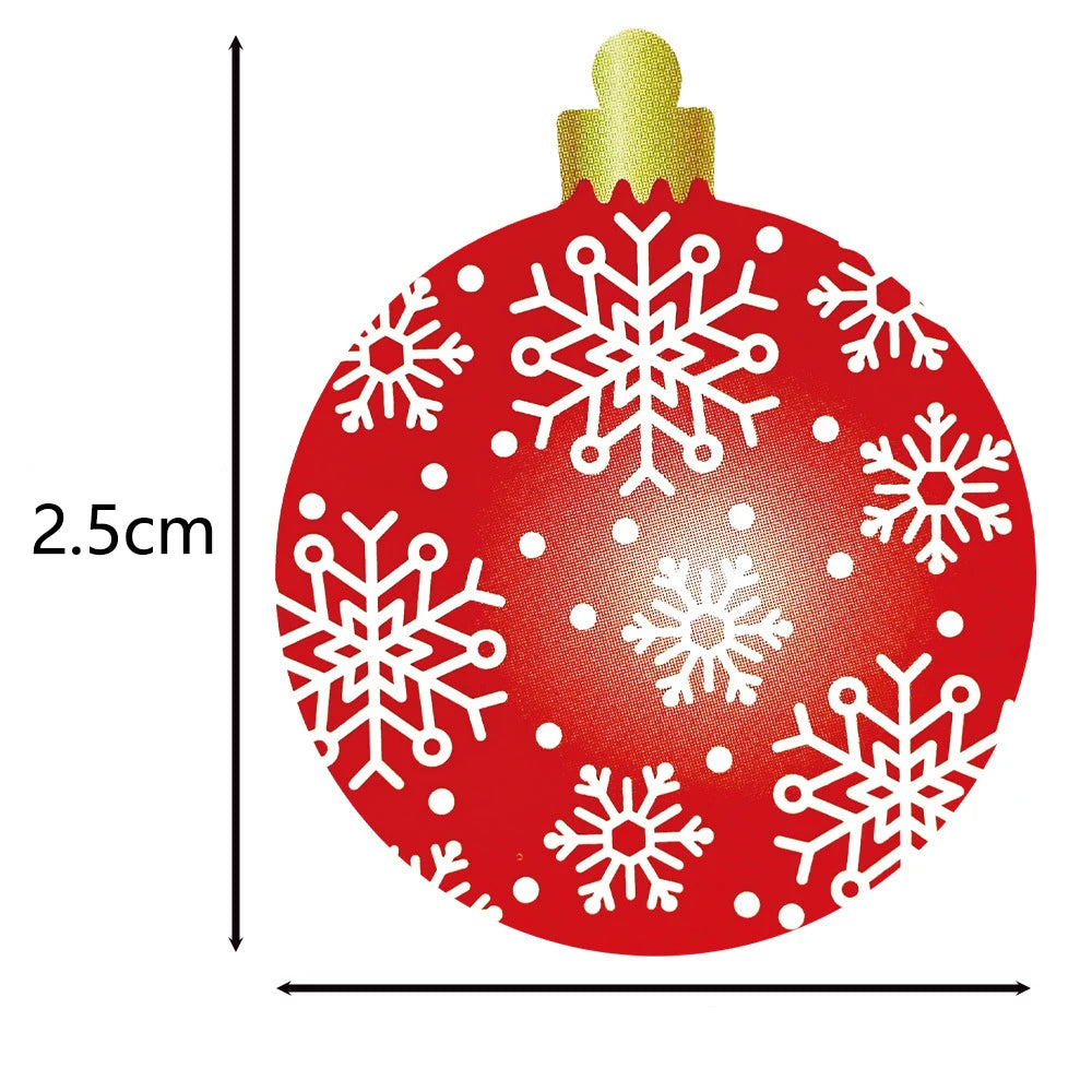 50-500Pcs Christmas Theme Seal Labels Stickers Merry Christmas Stickers For DIY Gift Baking Package Envelope Stationery Decor