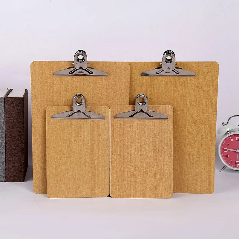 A4 A5 Wooden Clipboard Folder Paper Ticket Bills Document File Clip WordPad Office School Writing Board Clamp Holder Stationery