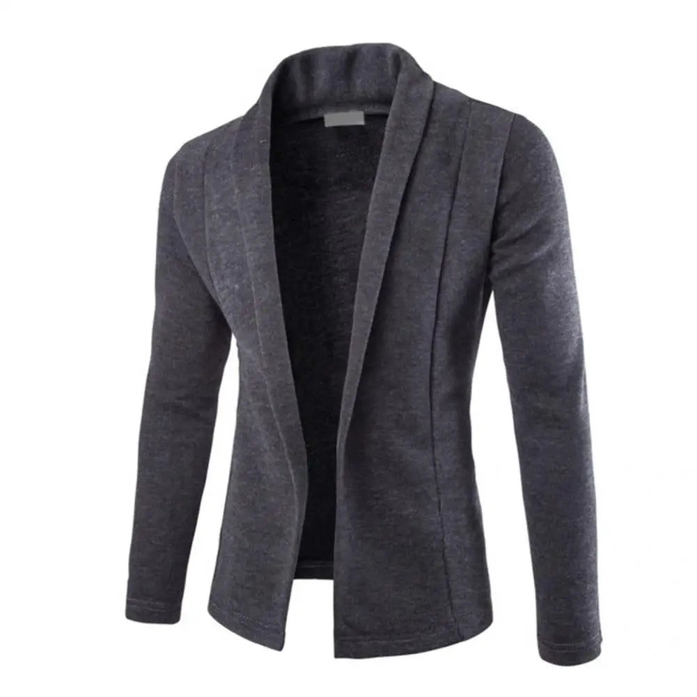 Business Jacket Cardigan Fashion All-matched Lapel Cardigan Jacket Coat Casual Cardigan Business Sweater