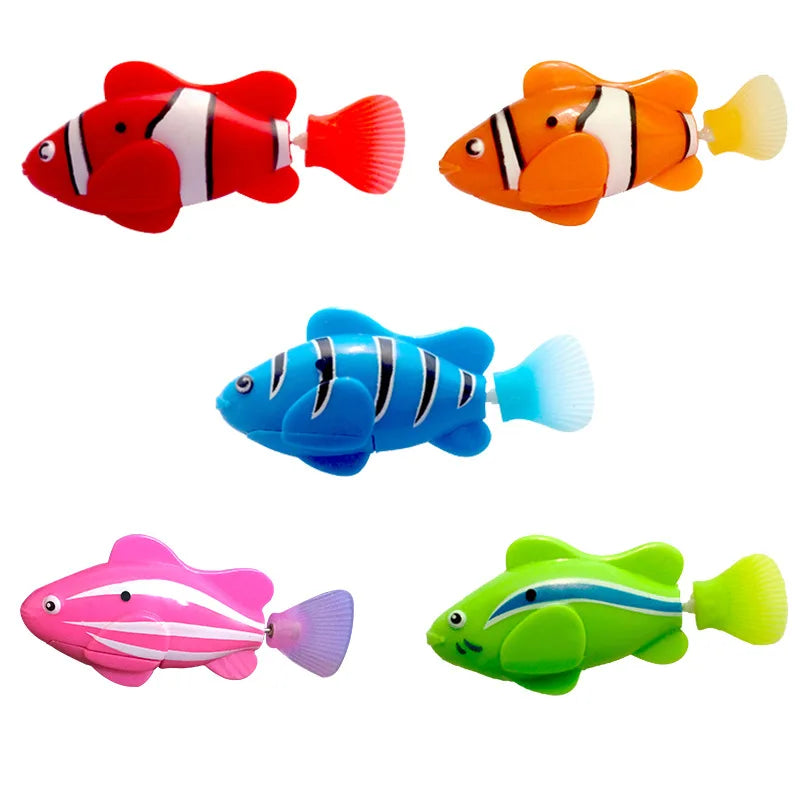 Electronic Pet Fish Bath Toys for Children Kids Bathtub Battery Powered Swim Fishing Tank Decoration