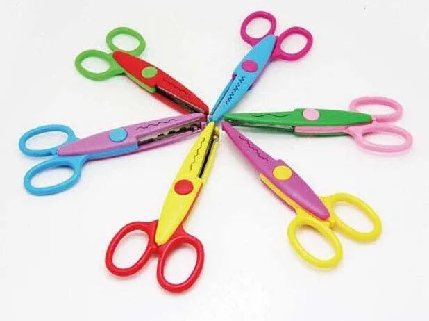 Zig Zag paper pinking Scissor Scrapbook handmade cut handicraft student photo scissor