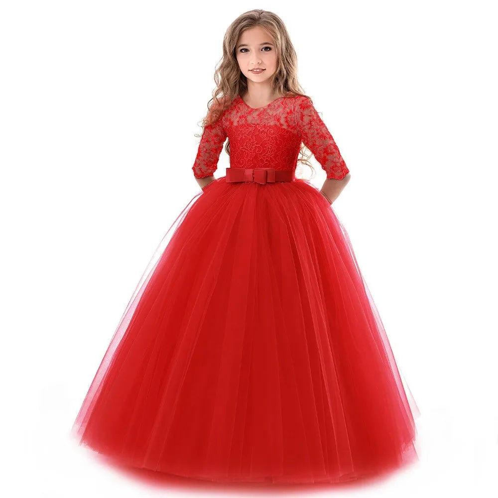 Children Princess Girls Party Wear Kids Christmas Dress Girl's Birthday Dress Baby Girl Wedding Banquet Clothes 3-14 years