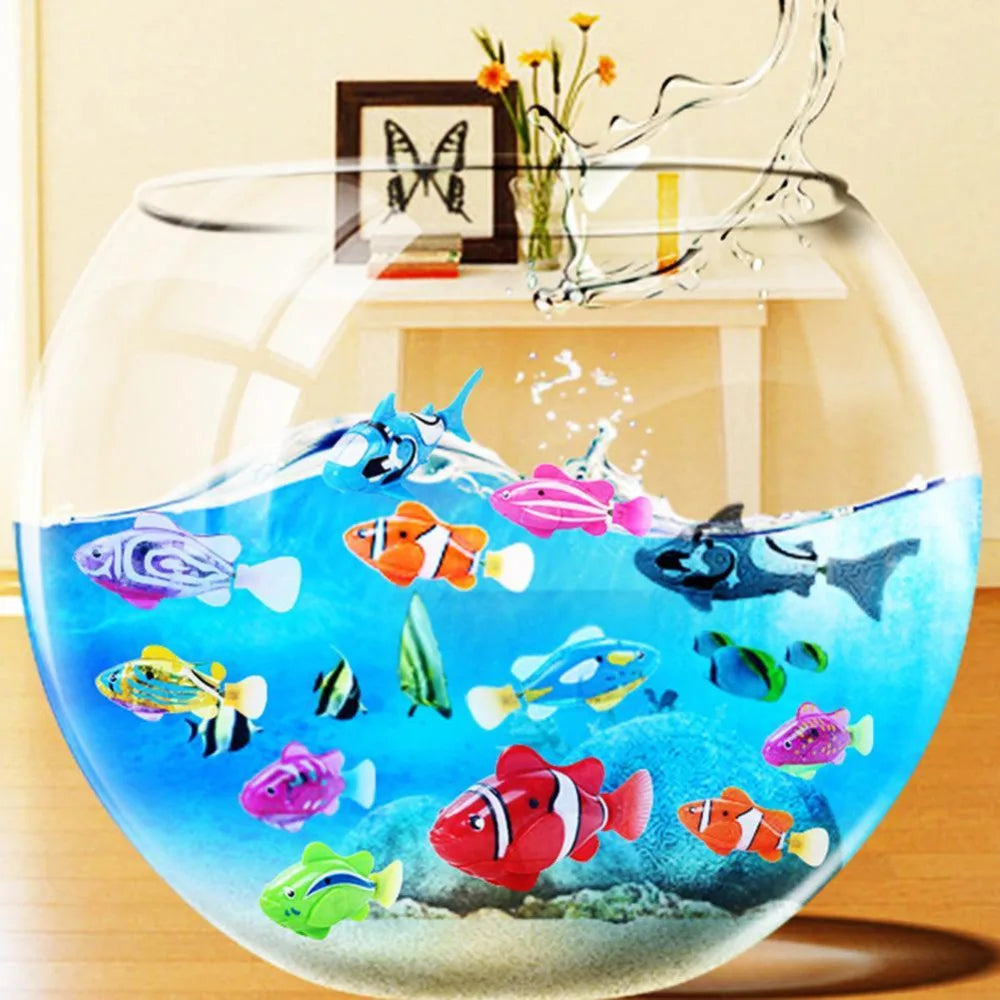 Electronic Fish Swimming Toys Battery Included Pet for Kids Bath ing Tank Decorating Act Like Real