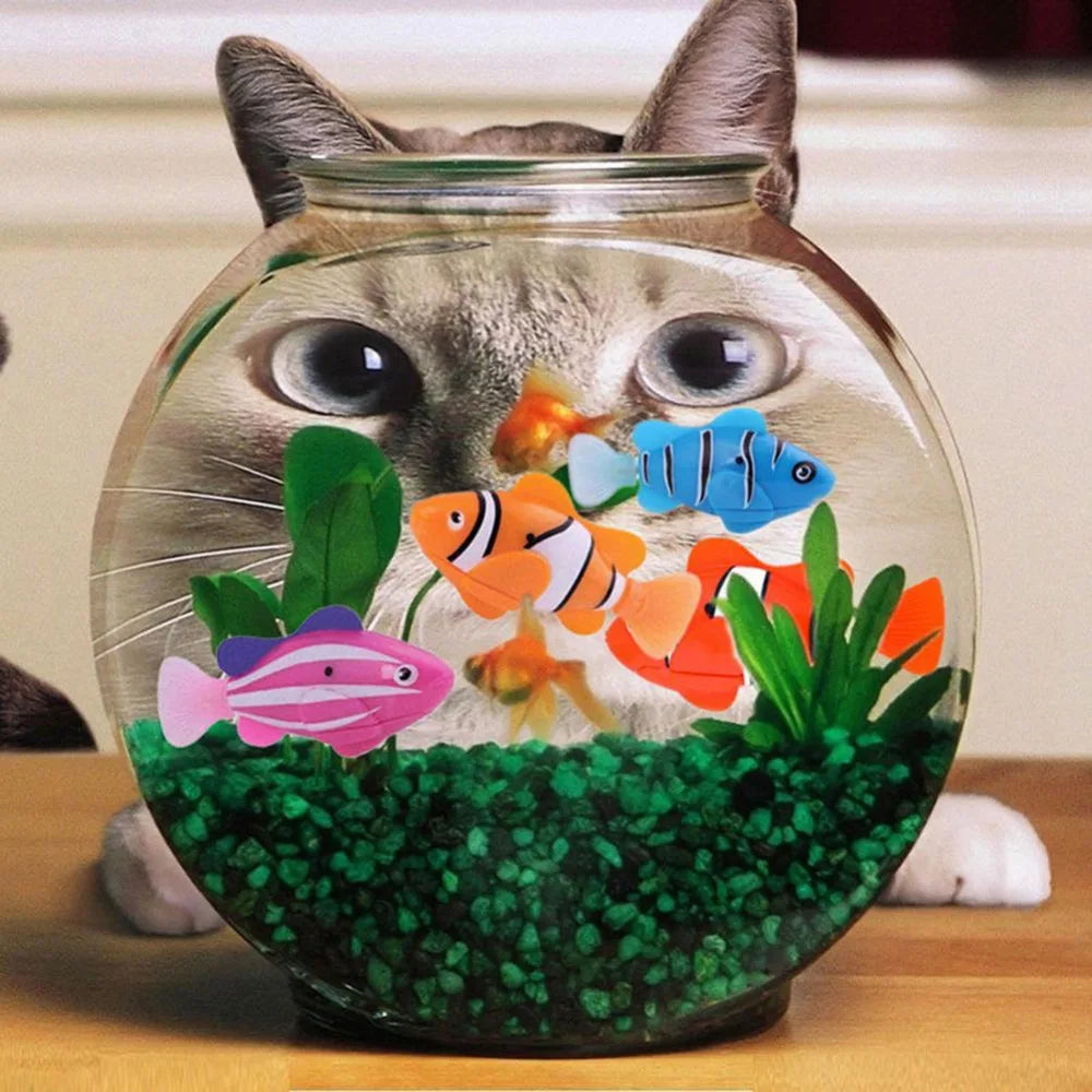 Electronic Fish Swimming Toys Battery Included Pet for Kids Bath ing Tank Decorating Act Like Real