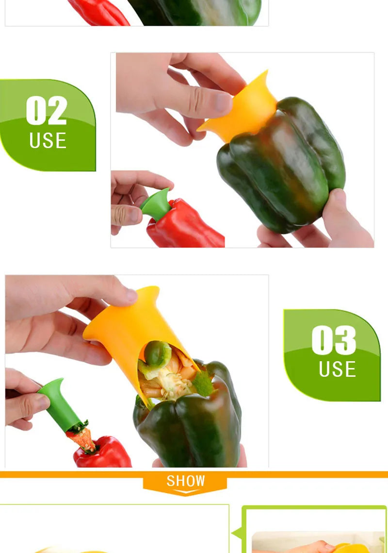 One Set Nordic Creative Kitchen Gadgets Chili Tomato Corers Fruit & Vegetable Pepper Corer Home Restaurant Hotel Cooking Tools