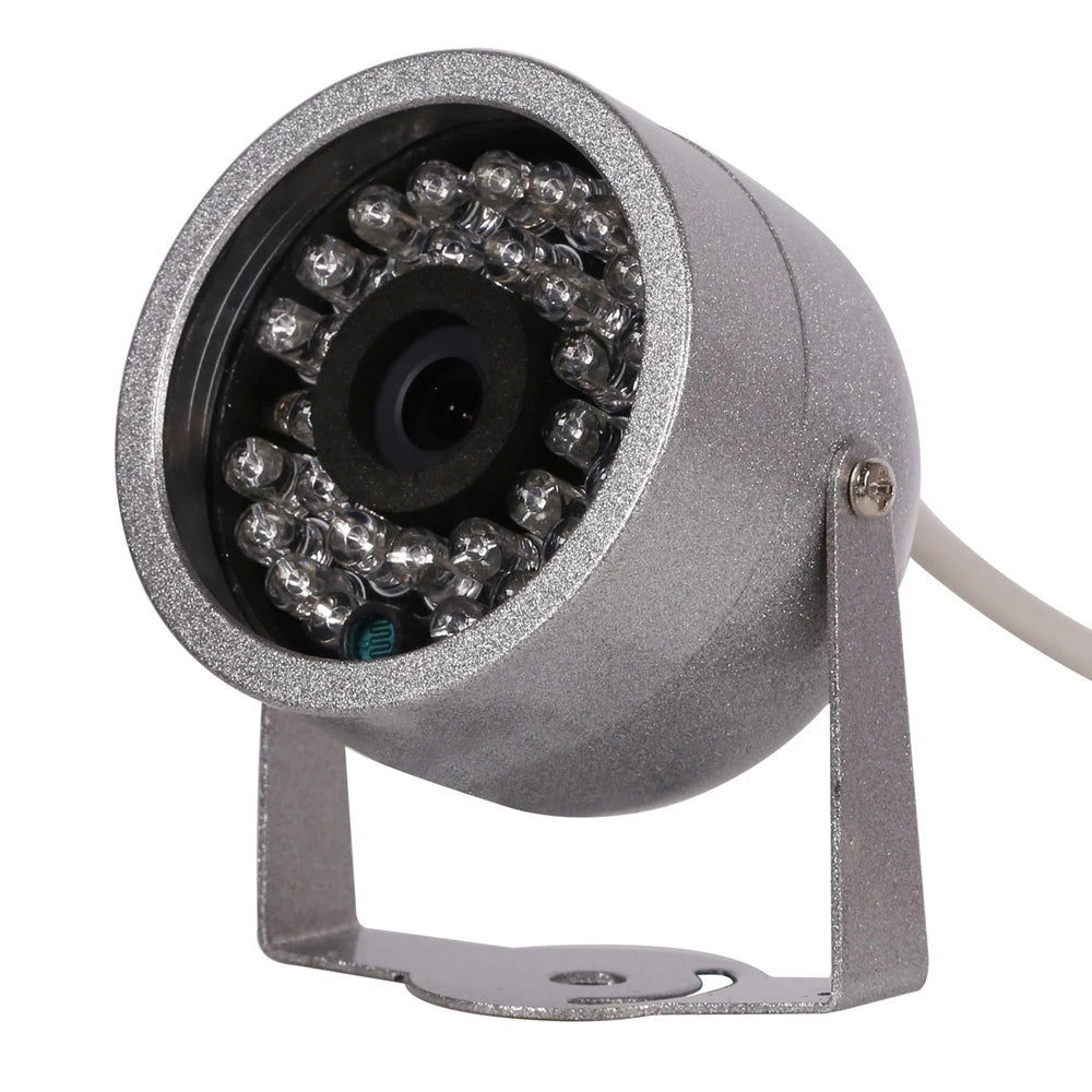 AZISHN CMOS 700TVL With Audio surveillance 30 LED  night vision Security Outdoor Color metal shell Waterproof CCTV Camera