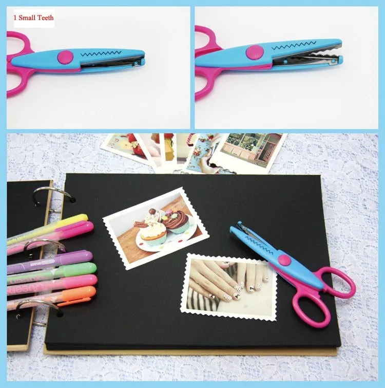 Zig Zag paper pinking Scissor Scrapbook handmade cut handicraft student photo scissor