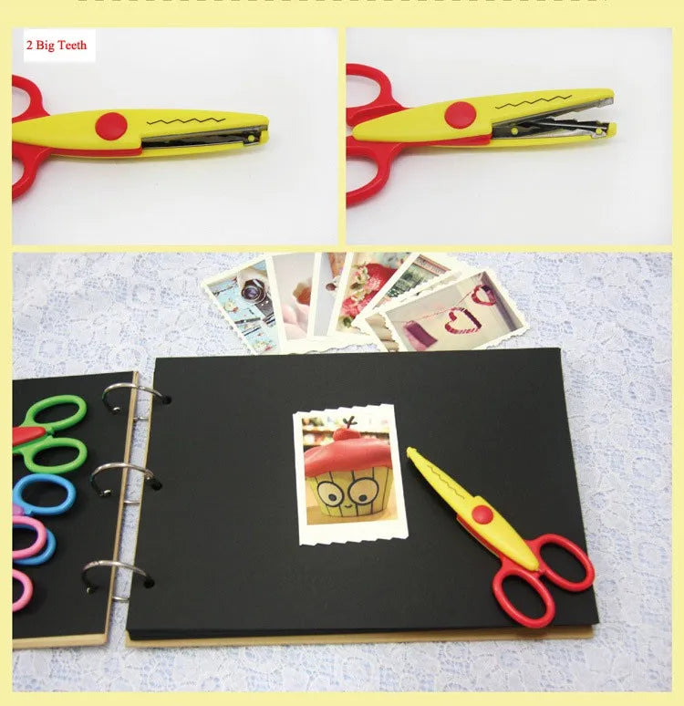 Zig Zag paper pinking Scissor Scrapbook handmade cut handicraft student photo scissor